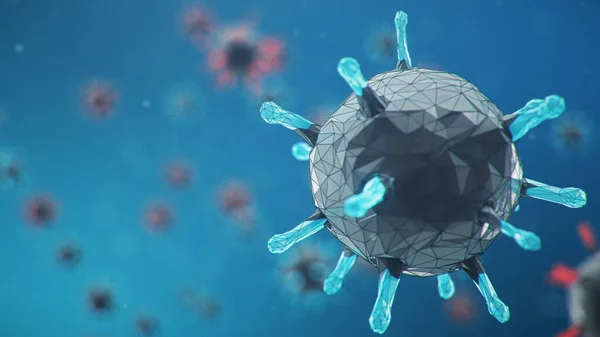 Fundal Virus Abstract Virus Gripal Sau Covid Virusul Infectează Celulele — Fotografie, imagine de stoc