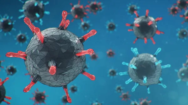 Ilustração Patógeno Abstrato Como Tipo Gripe H1N1 Vírus Hepatite Vírus — Fotografia de Stock