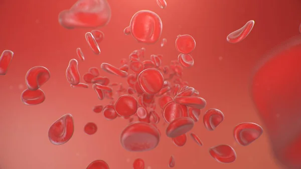 Abstract Background Illustration Red Blood Cells Flow Blood Living Organism — Stock Photo, Image