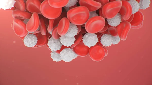 Bağışıklığı Olan Beyaz Kan Hücreli Kırmızı Kan Hücreleri Bilimsel Tıbbi — Stok fotoğraf