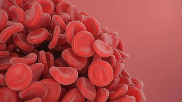 적혈구의 혈전에 의학의 미생물학적 개념입니다 산소와 영양분 풍부하게 공급됩니다 피속의 — 스톡 사진