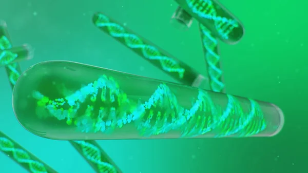 Molécula Adn Estructura Concepto Genoma Humano Molécula Adn Con Genes — Foto de Stock