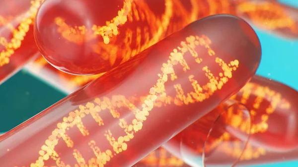 Молекула Трехмерной Иллюстрации Днк Структура Понятие Человеческого Генома Молекула Днк — стоковое фото
