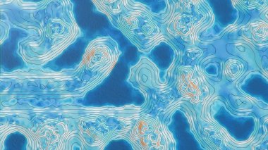 Topografik 3 boyutlu su haritası. Topoğrafik haritadaki Contour çizgileri. Bölgenin coğrafyasını inceliyorum: tepeler, dağlar ve ovalar. Harita konsepti, dağ yürüyüşü. 3d illüstrasyon