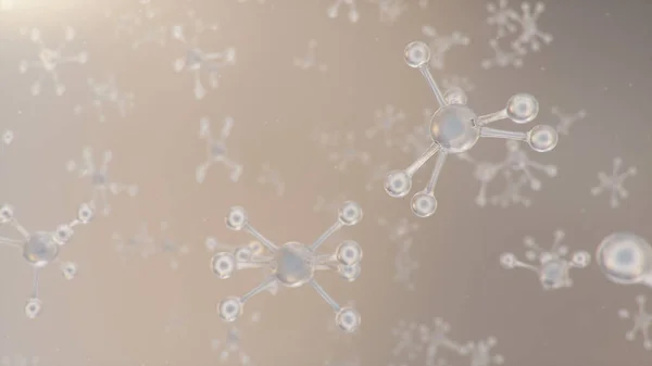 Estructura Molecular Química Molecular Fondo Con Elemento Molecular Del Átomo — Foto de Stock