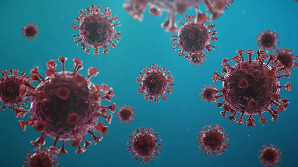 Brote Coronavirus Virus Gripe Covid Concepto Pandemia Epidemia Células Humanas — Foto de Stock