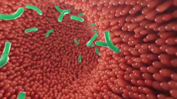 抽象移动的病毒和血细胞 3D动画 — 图库视频影像