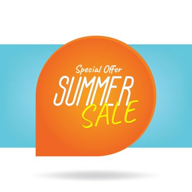 Başlık sayfası veya poster için güneş gibi yaz satış başlığı tasarım. Sa