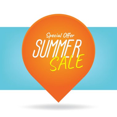 Başlık sayfası veya poster için güneş gibi yaz satış başlığı tasarım. Sa