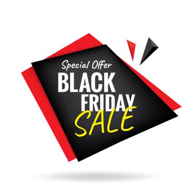 Siyah Cuma satış renkli keskin başlık tasarım afiş veya po