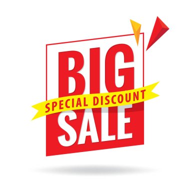 Başlık sayfası veya poster için büyük satış başlığı tasarım. Satış ve indirimler