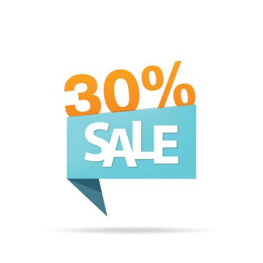 Mavi ve turuncu yüzde 30 başlık tasarım ayarlamak Vol.4 Satılık işareti fo