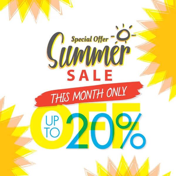 Yaz Satılık V.4 yüzde 20 renkli başlık tasarım banne için ayarla