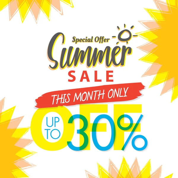 Yaz Satılık V.4 yüzde 30 renkli başlık tasarım banne için ayarla