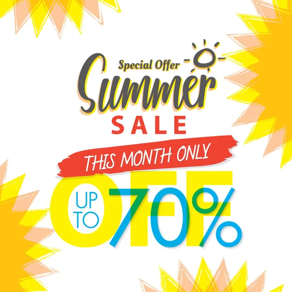 Yaz Satılık V.4 yüzde 70'i renkli başlık tasarım banne için ayarla