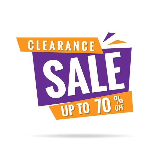 Vol. 3 Clearance Sale orange purple 70 percent heading design fo — Stock Vector