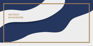 Katmanı arka plan afiş Donanması modern serbest form soyut kağıt kesme 