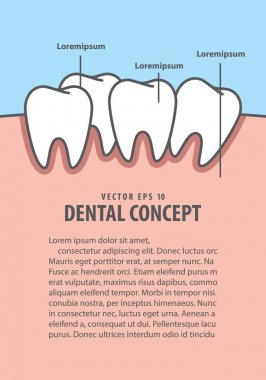 Bilgi ya da kitap illus için düzen Crowding diş çerçeve çizgi stili