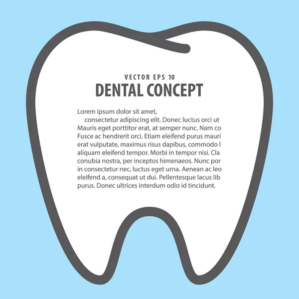 Layout estilo desenho animado quadro dental para informações ou ilustração do livro — Vetor de Stock