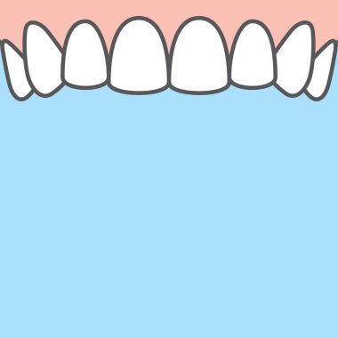 Mavi torba üzerinde boş sancak Yukarı Sağlıklı diş illüstrasyon vektörü