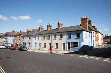 Devizes Wiltshire England İngiltere'de teraslı evler