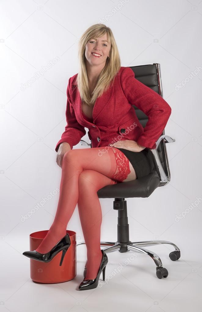 Secretarial worker sitting in a chair September 2016