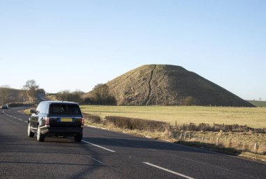 Wiltshire kırsal İngiltere Silbury Hill prehistorik Höyük