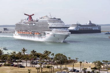 Port Canaveral, Florida ABD çıkış yapan yolcu gemilerine