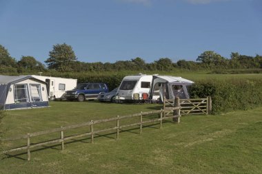 Dorset İngiltere'de İngiltere'de bir kamp karavan