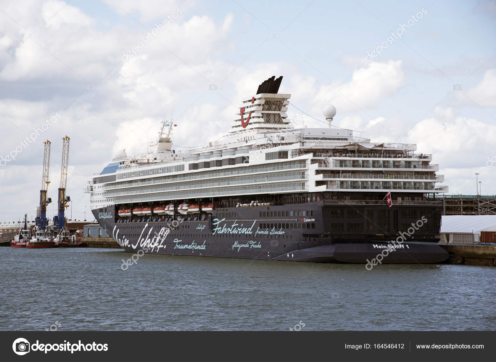 Mein Schiff 1 Alongside In The Port Of Southampton Uk