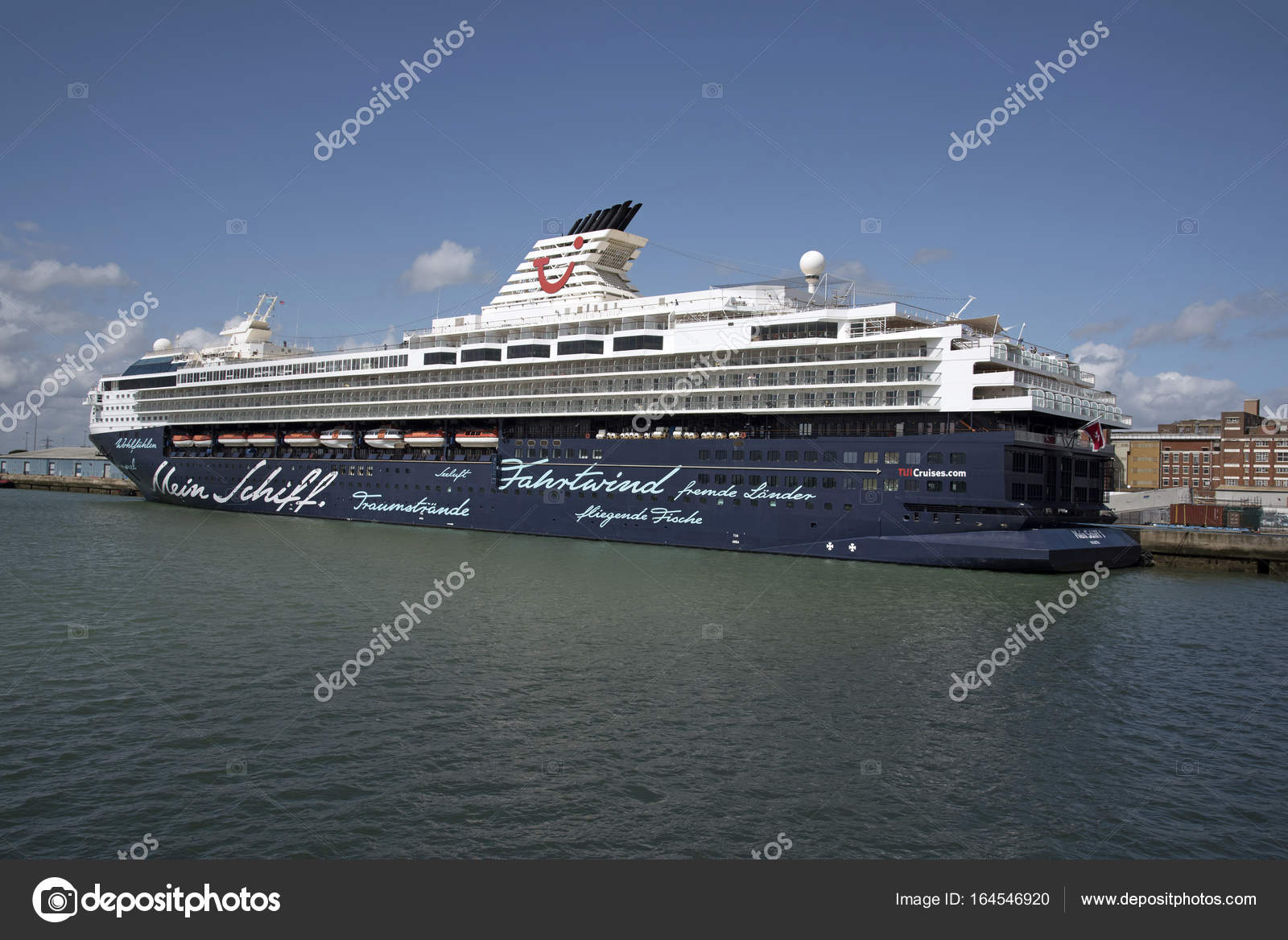 Mein Schiff 1 Cruise Liner Berthed In Southampton Stock
