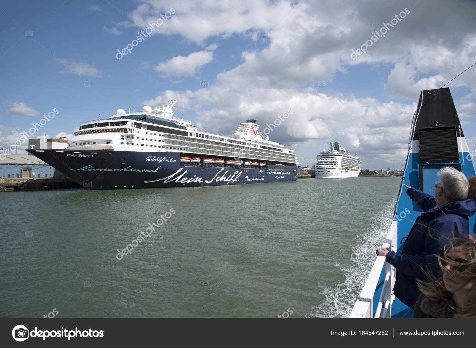 Mein Schiff 1 Cruise Liner Berthed In Southampton Stock