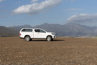 Caledon, Wesstern Cape, South Africa. December 2019. White coloured farm vehicle