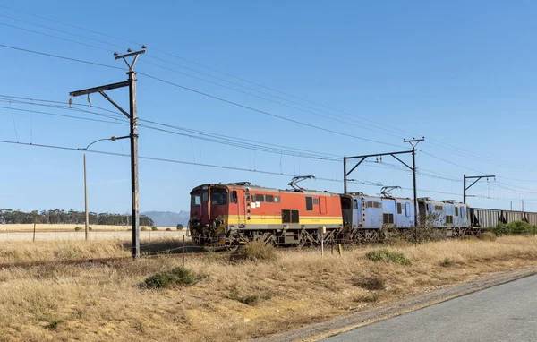 Гермон Південна Африка Грудень 2019 Вантажні Поїзди Перевозять Вагони Через — стокове фото