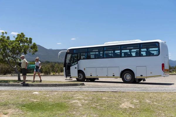 Gartenroute Westkap Südafrika Dezember 2019 Touristen Verlassen Ihren Reisebus Entlang — Stockfoto