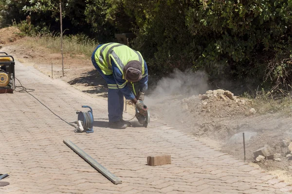 Rooiels Western Cape South Africa December 2019 Worker Using Electric — Stock Photo, Image