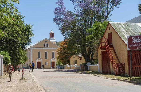 Genadendal Overberg Batı Burnu Güney Afrika Tarihi Kasabanın Merkezi Bahçe — Stok fotoğraf