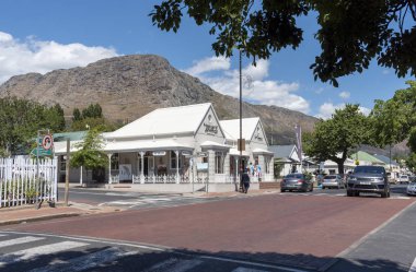 Franschhoek, Western Cape, South Africa. Dec 2019.  Tourist shop in the main street of Franschhoek a popular tourist town.