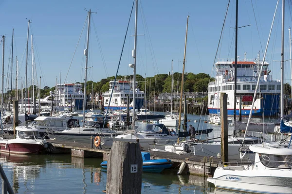 Lymington Hampshire England May 2020 Wightlink Roro Ferries Laid Lymington — Stock Photo, Image