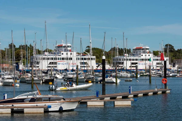 Lymington Hampshire England May 2020 Wightlink Roro Ferries Laid Lymington — Stock Photo, Image