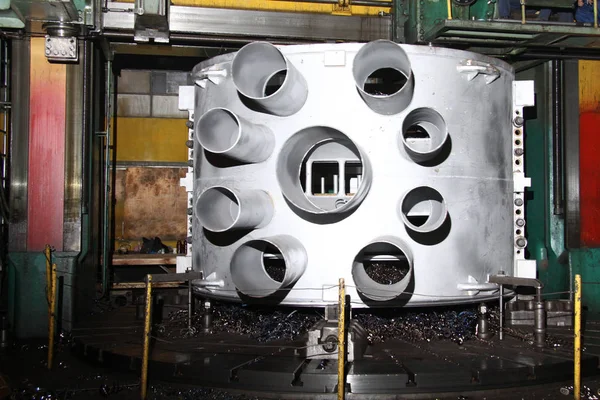 Przemysłowa Produkcja Turbin Dla Przemysłu Ciężkiego Ogromny Turbin Stalowa Składników — Zdjęcie stockowe