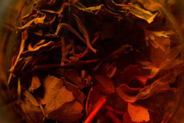 Hojas de té en una taza . — Foto de Stock