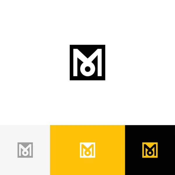 M vector monogram. Logo, pictogram, symbool, teken van letters m. — Stockvector