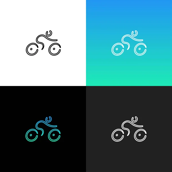 Linear bike, bicycle logo. — Stock Vector