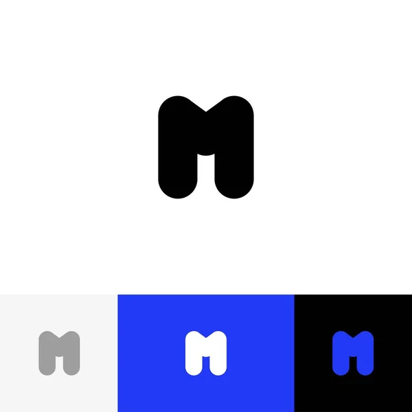 M vektör. Logo, simge, sembol, harf m'ın işareti. — Stok Vektör