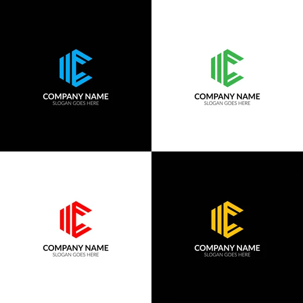 Carta c no logotipo losango, ícone plana e modelo de design vetorial. A letra geométrica c logotipo para marca ou empresa com texto . —  Vetores de Stock