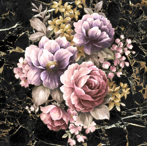 巴洛克式的花古典 — 图库照片