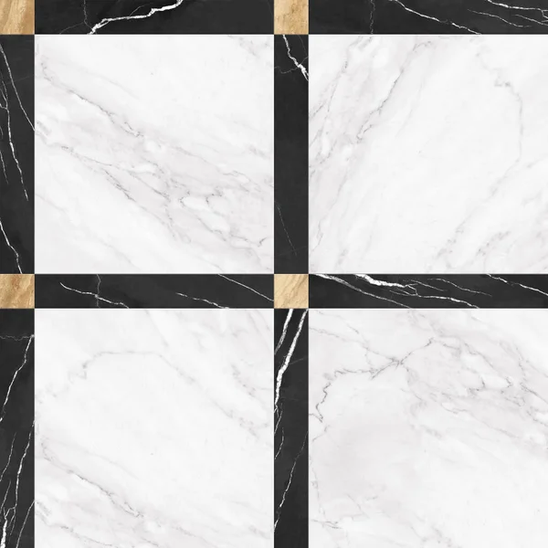 Keramische Marmeren Tegel Naadloze Textuur Vierkante Witte Zwarte Tegels Tekening — Stockfoto