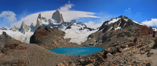 Parte superior de la laguna de los tres — Foto de Stock