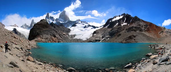 180 grados de vista de la laguna de los tres — Foto de Stock